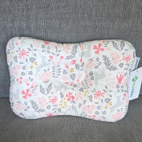 WelLifes Other - WelLifes Baby Head And Neck Support Pillow In Bambi Pink, NWT, Organic Cotton